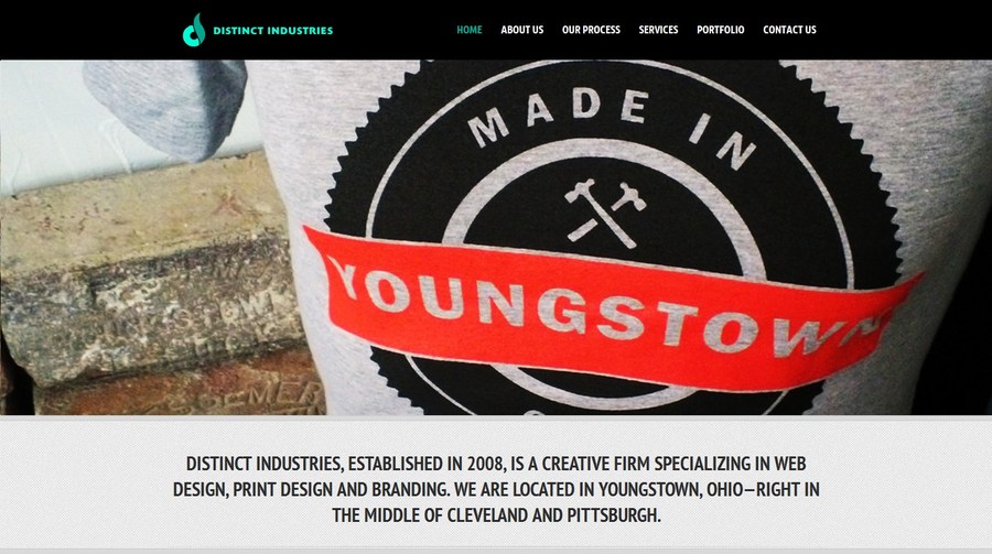 A great web design by Distinct Industries, Youngstown, OH: 
