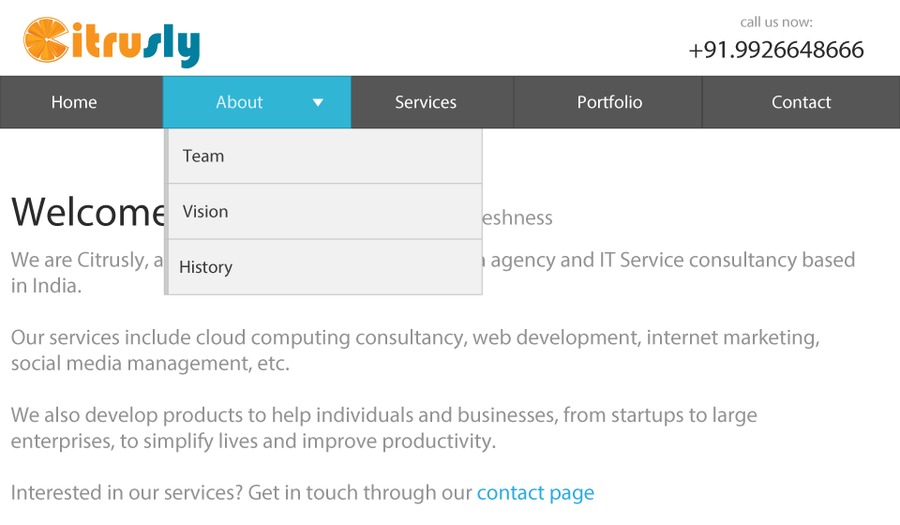A great web design by Citrusly Media Technology, Indore, India: 