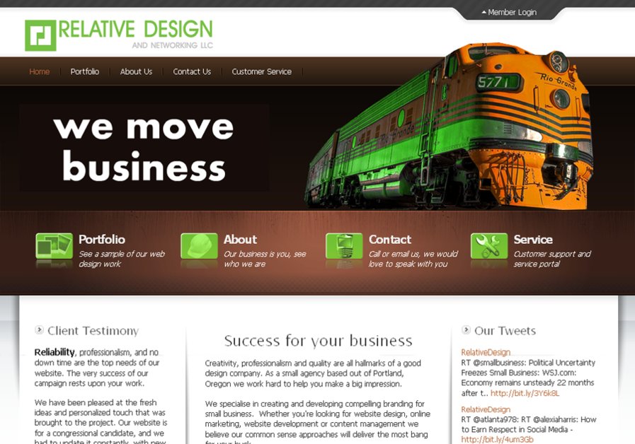 A great web design by Relative Design, Portland, OR: 