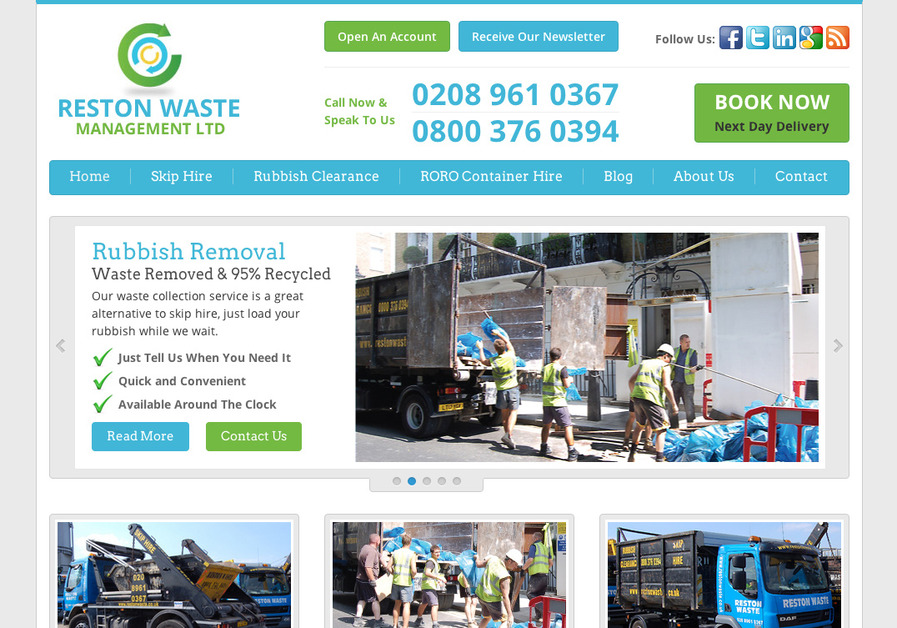 A great web design by Reston Waste, London, United Kingdom: 