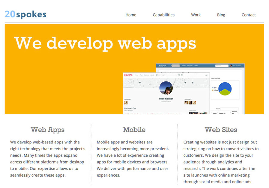A great web design by 20spokes, Chicago, IL: 