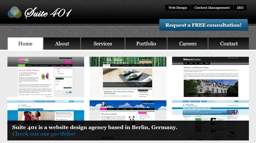 A great web design by Suite 401 Web Design, Berlin, Germany: 