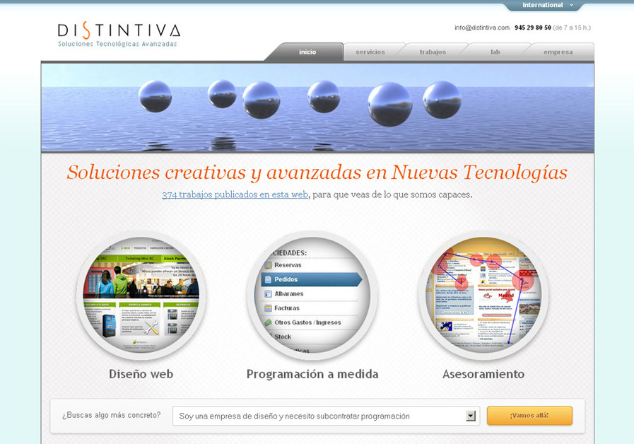 A great web design by distintiva.com, Alava, Spain: 
