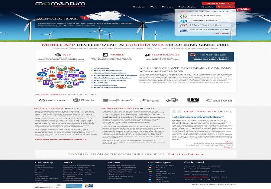A great web design by Momentum Infotech, New York, NY: 