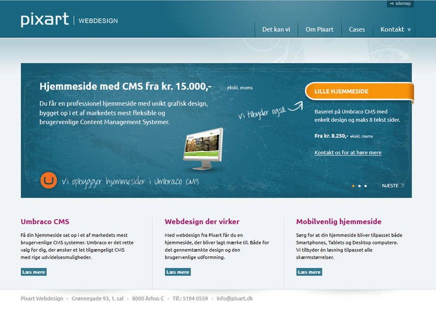 A great web design by Pixart Webdesign, Aarhus, Denmark: 