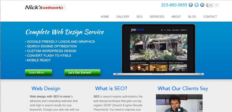 A great web design by nickswebworks, Los Angeles, CA: 