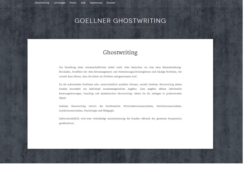 A great web design by Wissenschaftliches-Ghostwrting.de, Wuppertal, Germany: 
