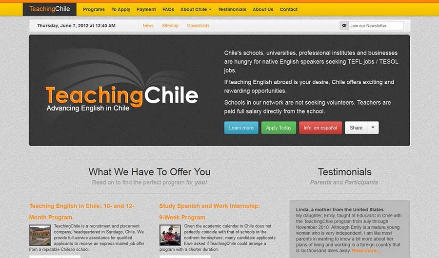 A great web design by Imaginalgo, Villarrica, Chile: 