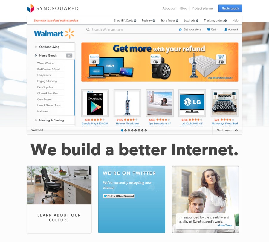 A great web design by SyncSquared, Dallas, TX: 