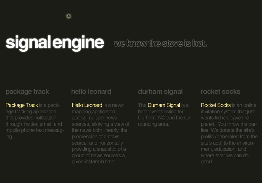 A great web design by Signal Engine, Durham, NC: 