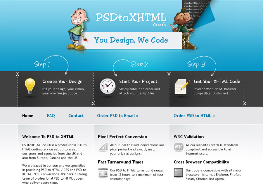 A great web design by PSDtoXHTML.co.uk, London, United Kingdom: 