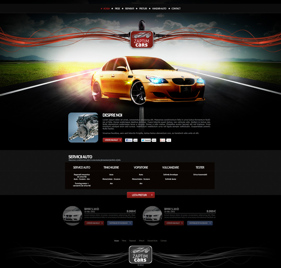 A great web design by Zapirtan Claudiu - Circles, Brasov, Romania: Website, Marketing Website
, Automotive
, Design Only
