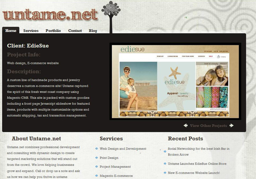 A great web design by Untame.net, Tulsa, OK: 