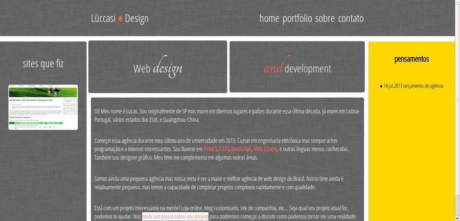 A great web design by Lüccasi Design, Sao Paulo, Brazil: 