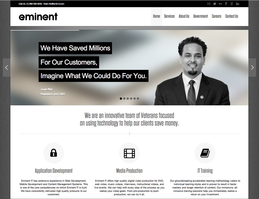 A great web design by Eminent IT, LLC, Washington DC, DC: 