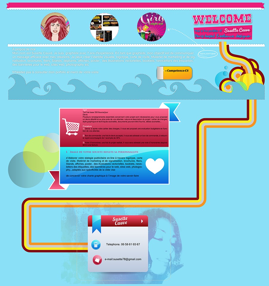 A great web design by Susette Cauve Design, Paris, France: 