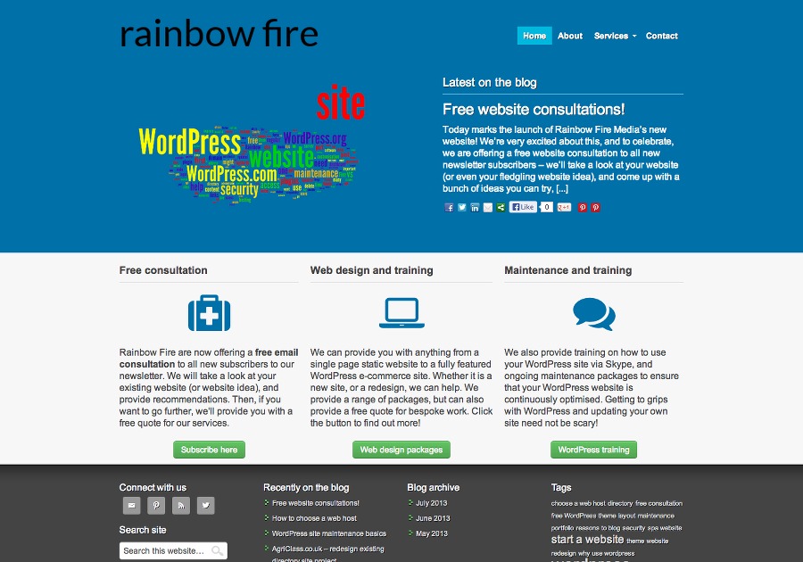 A great web design by Rainbow Fire Media, Leeds, United Kingdom: 