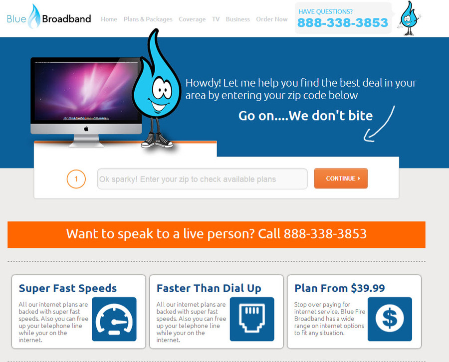 A great web design by Blue Fire Broadband, Atlanta, GA: 