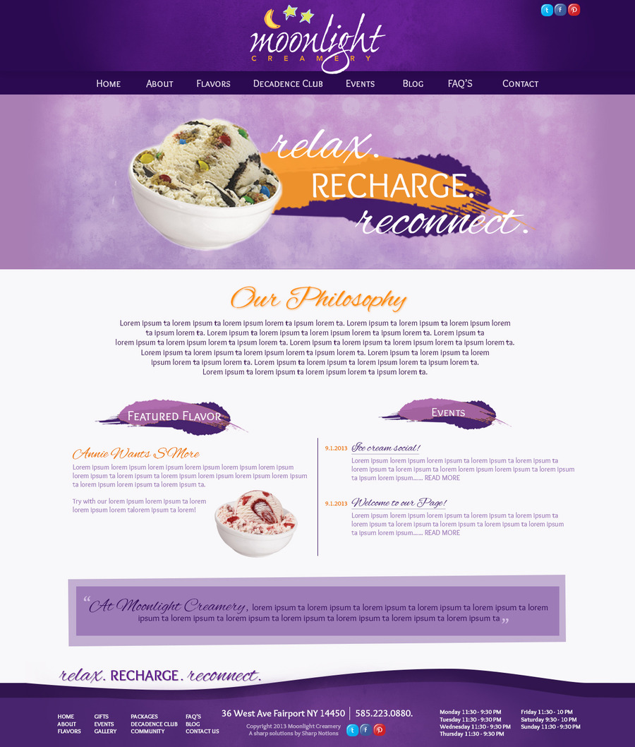 A great web design by Sharp Notions, LLC, Rochester, NY: 