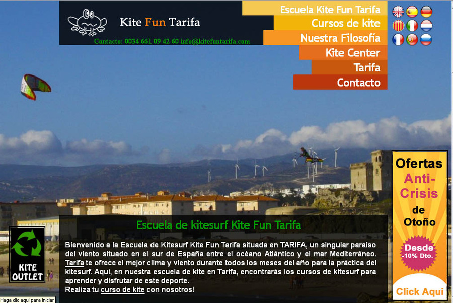 A great web design by Kite Fun Tarifa, Malaga, Spain: 