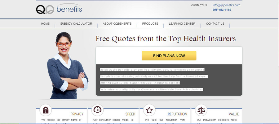 A great web design by qqbenefits, Indianpolis, IN: 