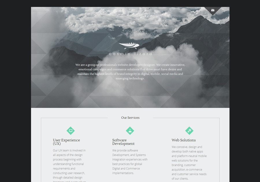 A great web design by Cosmic Lizard, Fishers, IN: 
