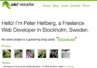 A great web design by Code7 Interactive, Stockholm, Sweden: 