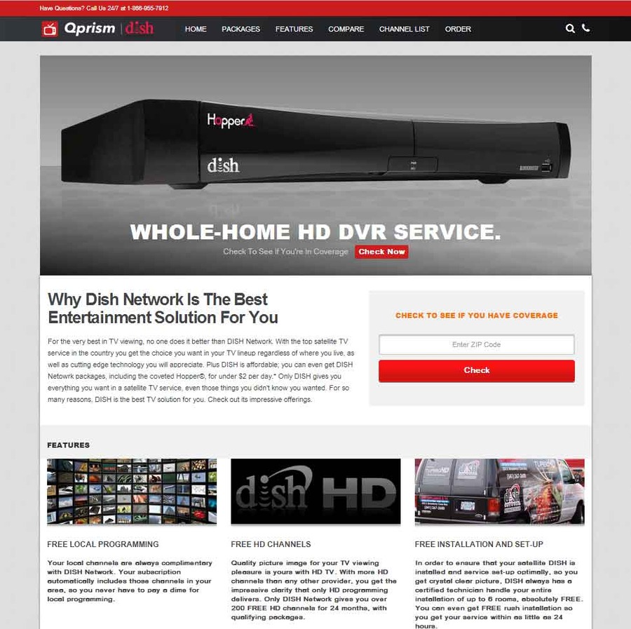 A great web design by DISH NETWORK QPRISM, Atlanta, GA: 