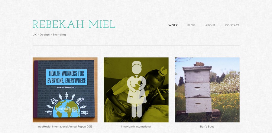 A great web design by Rebekah Miel, Durham, NC: 