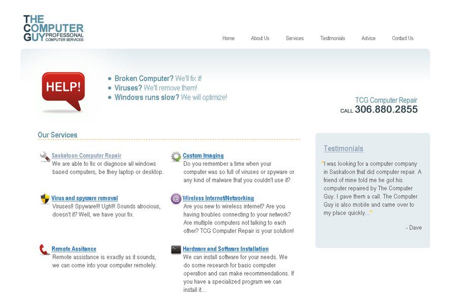 A great web design by Twelve Design, Saskatoon, Canada: 