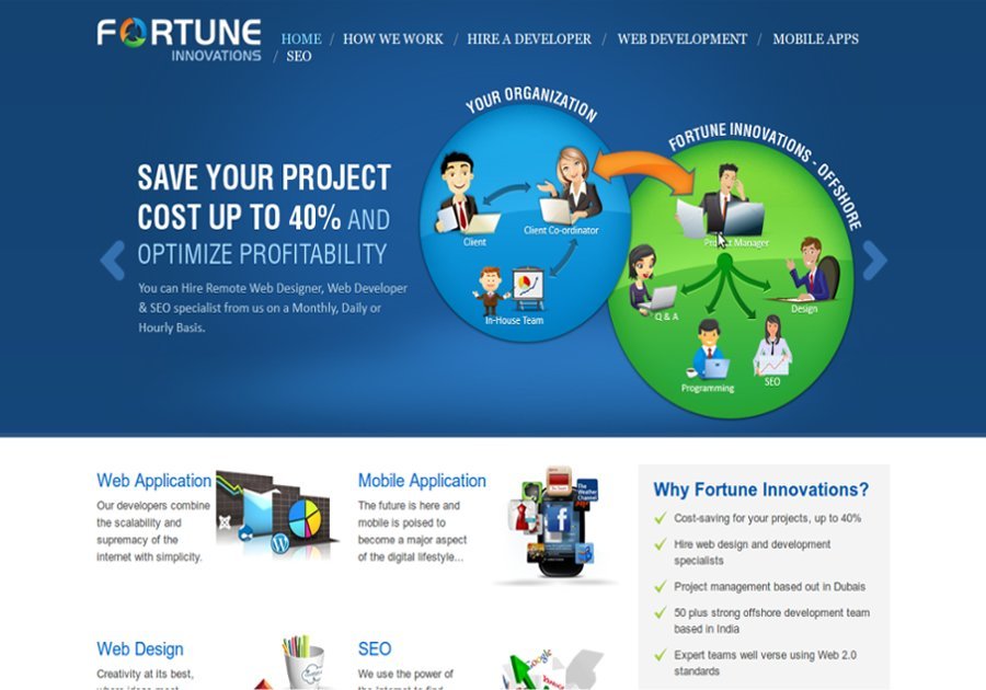 A great web design by Fortune Innovations Dubai, Dubai, United Arab Emirates: 