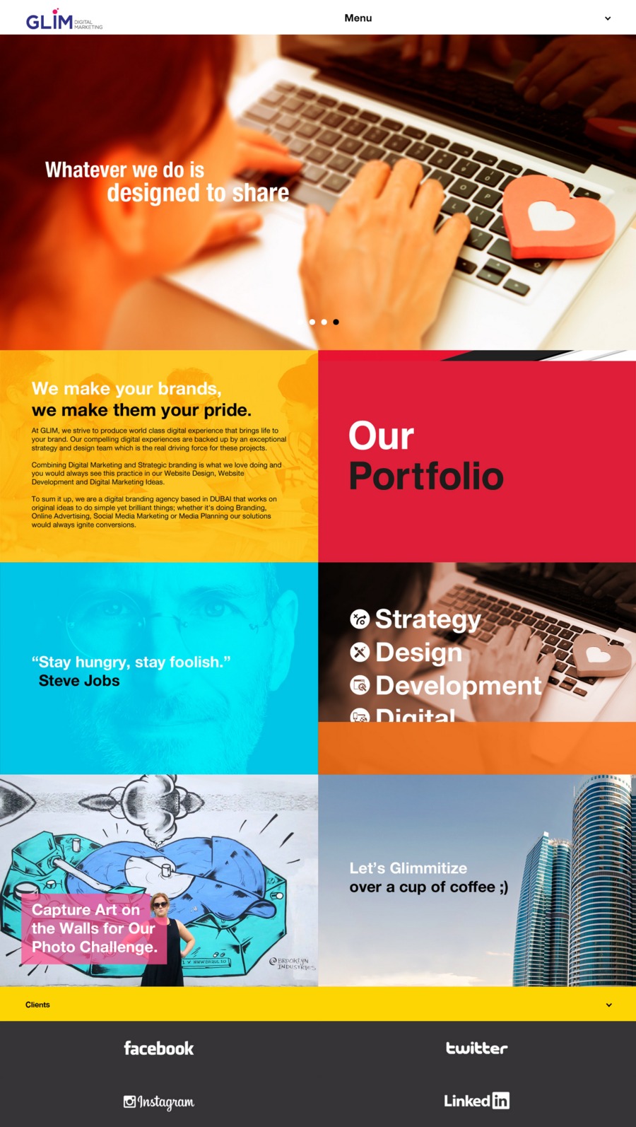 A great web design by Glim Branding Agency, Dubai, United Arab Emirates: 