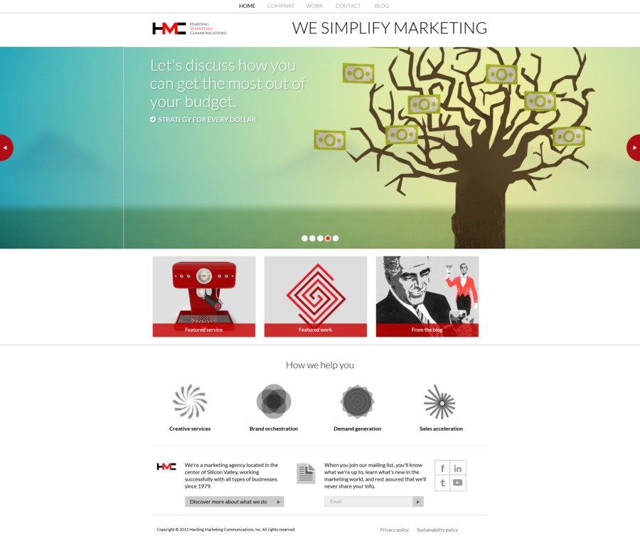 A great web design by Harding Marketing Communications, San Jose, CA: 