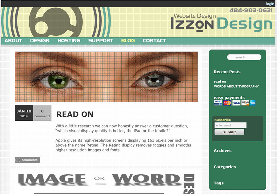 A great web design by izzon Design, Lehigh Valley, PA: 