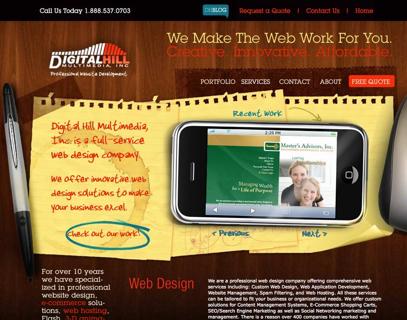 A great web design by Digital Hill Multimedia, Inc., Fort Wayne, IN: 