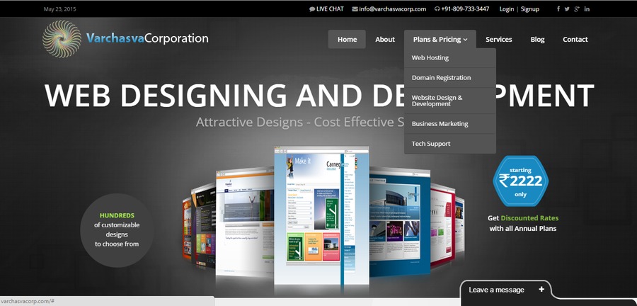 A great web design by Varchasva Corporation, Delhi, India: 