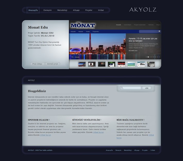 A great web design by A K Y O L Z, Istanbul, Turkey: 
