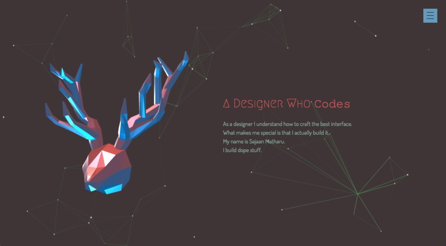 A great web design by Sajaan Matharu, San Fransisco, CA: 