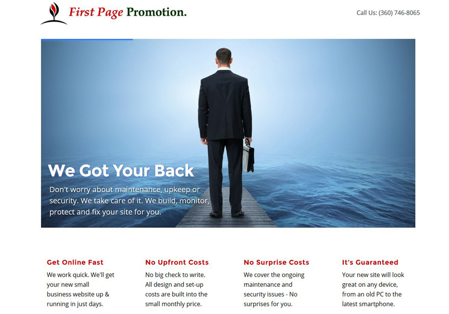 A great web design by First Page Promotion, Bellingham, WA: 