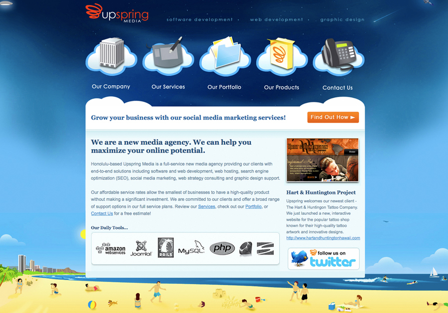 A great web design by Upspring Media, Honolulu, HI: 