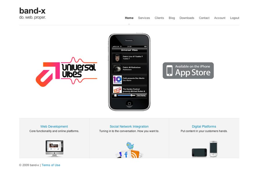 A great web design by band-x, Newcastle, United Kingdom: 