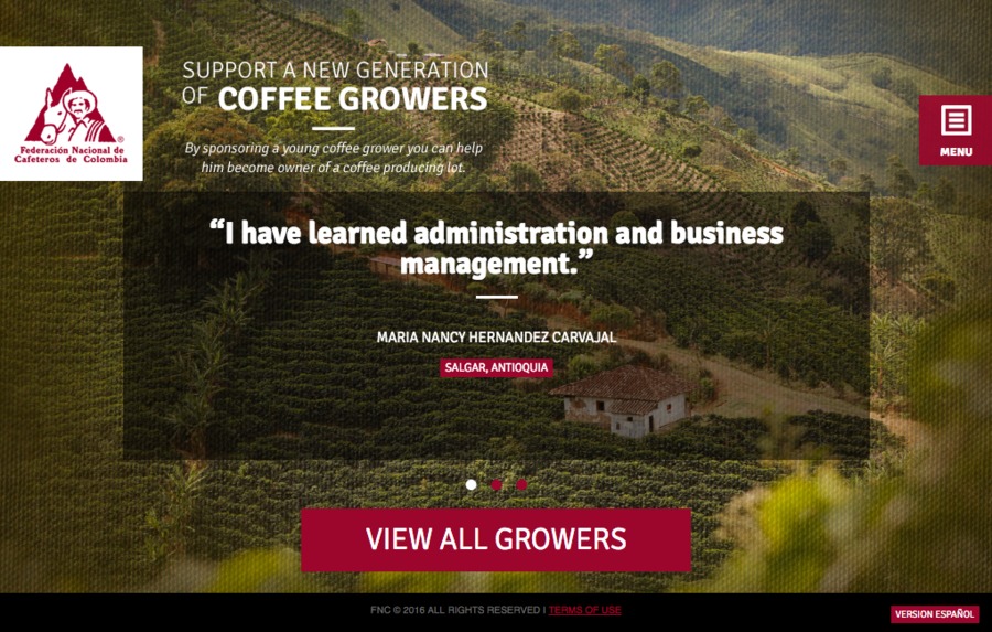 A great web design by Zola Design, Bogotá, Colombia: 