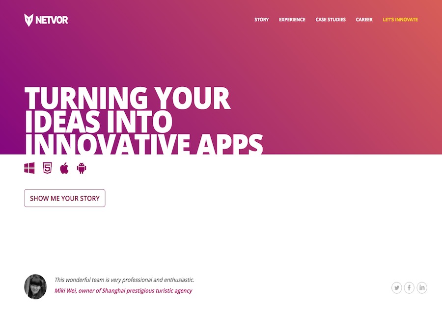A great web design by NETVOR, Prague, Czech Republic: 