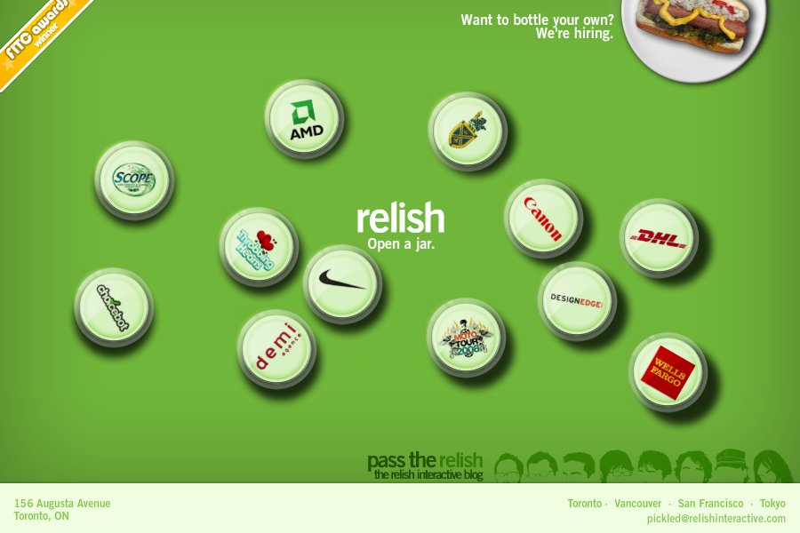A great web design by Relish Interactive, Toronto, Canada: 