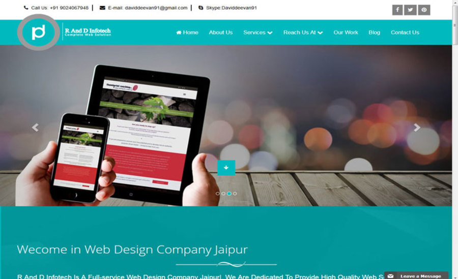 A great web design by R and D Infotech, India, UT: 