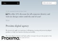 A great web design by Proxima agency, New York, NY: 