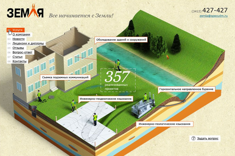 A great web design by "Pixel" design laboratory, Izhevsk, Russia: 