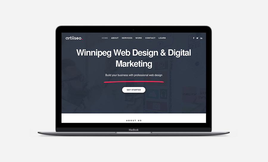A great web design by Artiiseo web design, Winnipeg, Canada: 