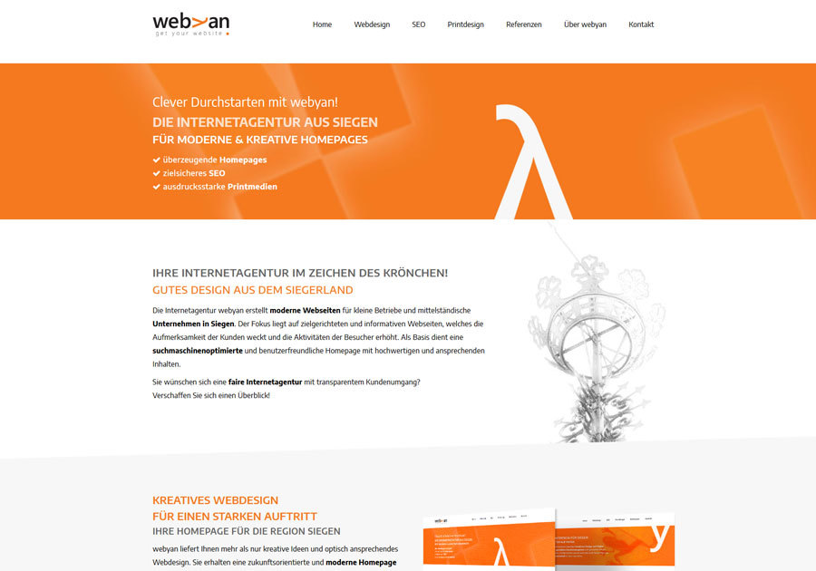 A great web design by Internetagentur webyan, Siegen, Germany: 