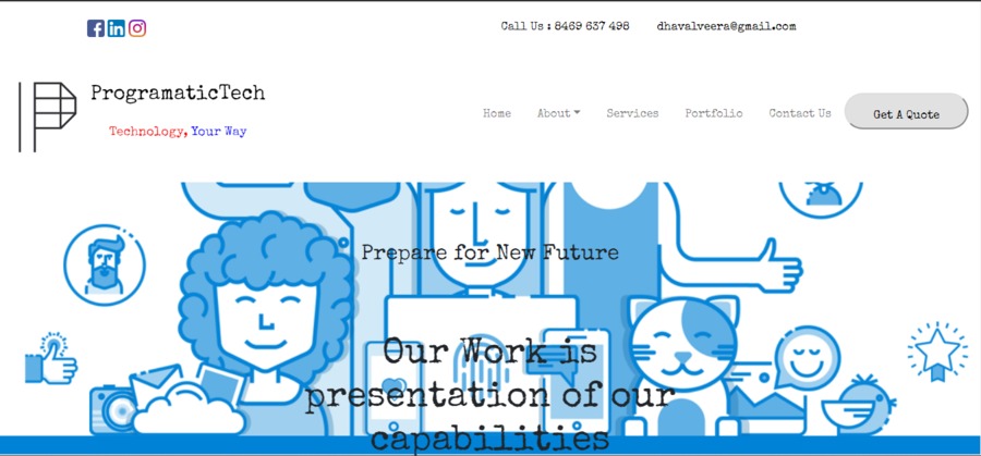 A great web design by ProgramaticTech, Bhuj, India: 